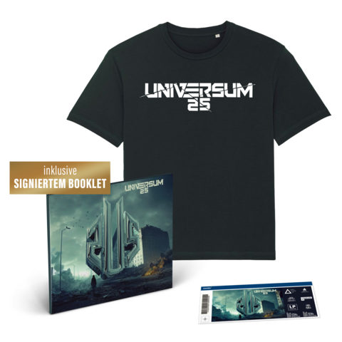 UNIVERSUM25 von UNIVERSUM25 - Ltd. CD + signiertes Booklet + T-Shirt + Ticket Frankfurt jetzt im Universum25 Store