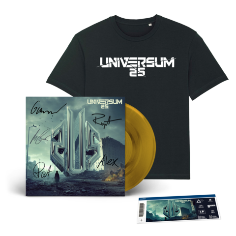 UNIVERSUM25 by UNIVERSUM25 - Ltd. 1 LP gold signiert+ T-Shirt + Ticket Frankfurt - shop now at Universum25 store